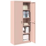vidaXL Armoire de rangement 2 Pièces Rose 90 x 40 x 200 cm Acier