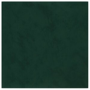 vidaXL Tête de lit murale 12 Pièces Vert foncé Velours