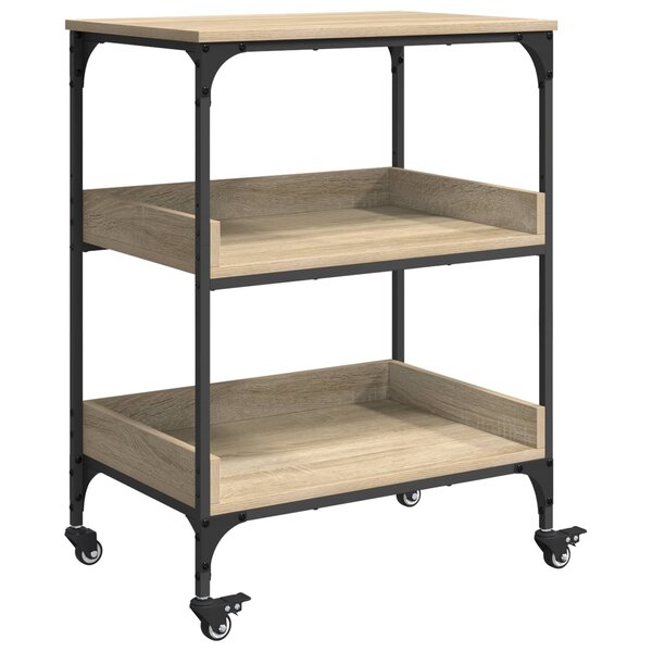 vidaXL Chariot de cuisine Chêne Sonoma 60 x 41 x 80 5 cm