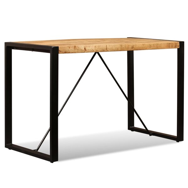 vidaXL Table de salle à manger Bois de manguier brut 120 cm
