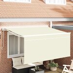 vidaXL Auvent Rétractable Crème 300 x 200 cm Polyester et Aluminium