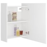 vidaXL Armoire à miroir de salle de bain Blanc Bois d’ingénierie