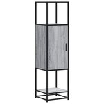 vidaXL Buffet haut sonoma gris 35 5x35x139 cm bois d'ingénierie métal
