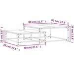 vidaXL Tables basses gigognes 2 Pièces chêne fumé bois d'ingénierie