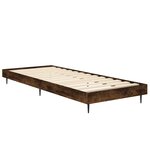 vidaXL Cadre de lit sans matelas chêne fumé 75x190cm bois d'ingénierie