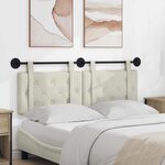 vidaXL Tête de lit suspendue Crème Velours