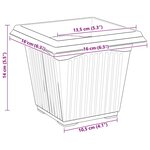 vidaXL Pots de plantes 24 Pièces Rouge brique 16 x 16 x 14 cm Plastique