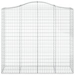 vidaXL Paniers à gabions arqués 8 Pièces 200x50x180/200 cm Fer galvanisé