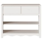 vidaXL Table console avec tiroir Drammen Blanc 89.5 x 37 x 73 cm