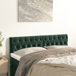 vidaXL Têtes de lit 2 Pièces Vert foncé 72x7x78/88 cm Velours