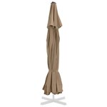 vidaXL Tissu de remplacement pour parasol d'extérieur Taupe 515 cm