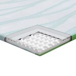 vidaXL Coussins de Matelas Other Blanc et vert 120 x 200 cm
