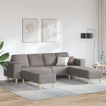 vidaXL Ensemble de Canapés Taupe tissu