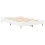 vidaXL Cadre de lit sans matelas blanc 135x190 cm bois d'ingénierie