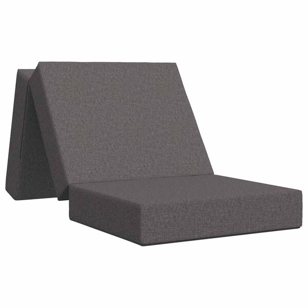 vidaXL Canapé-lit pliable 75 x 63 x 45 cm Gris clair