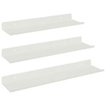 vidaXL Étagère flottante 3 pc Blanc 40 x 9 x 2 5 cm Acier
