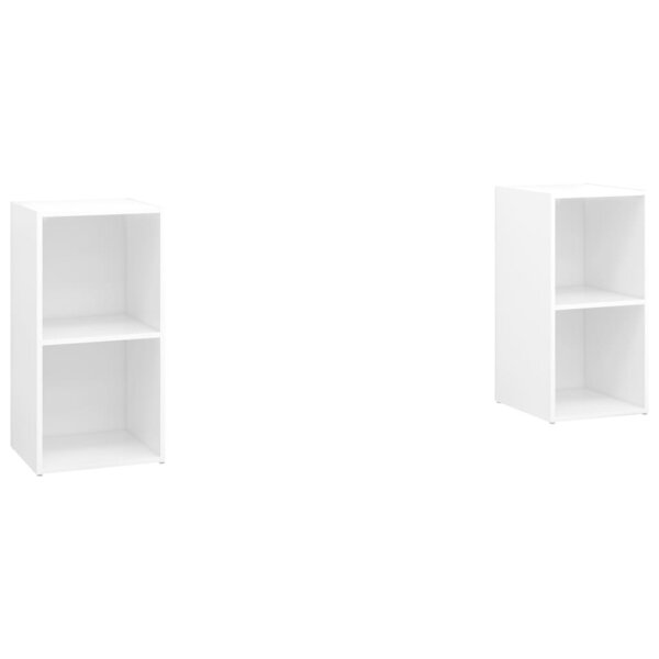 vidaXL Meubles TV 2 Pièces Blanc 72x35x36 5 cm Bois d'ingénierie