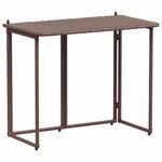 VidaXL Table de jardin pliante marron 90 x 51 x 75 cm polyrotin