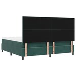 vidaXL Lit à ressorts avec matelas vert foncé 200x200 cm velours