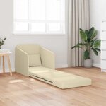 vidaXL Canapé-Lit 60cm Crème tissu