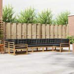 vidaXL Ensemble de canapés d'extérieur 7 Pièces Blanc et anthracite