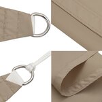 vidaXL Voile de parasol tissu oxford triangulaire 3 5x3 5x4 9 m taupe