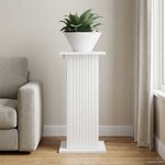vidaXL Support de Plante Blanc brillant 30 5 x 30 x 60 5 cm