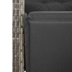 vidaXL Ensemble à manger de jardin 9 Pièces coussins gris résine tressée