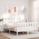 vidaXL Cadre de lit sans matelas blanc 120x200 cm bois de pin massif