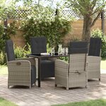 vidaXL Ensemble de salle à manger pour jardin 5 Pièces Gris clair