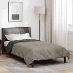 vidaXL Duvet d'été simple Gris clair et anthracite 200 x 140 cm