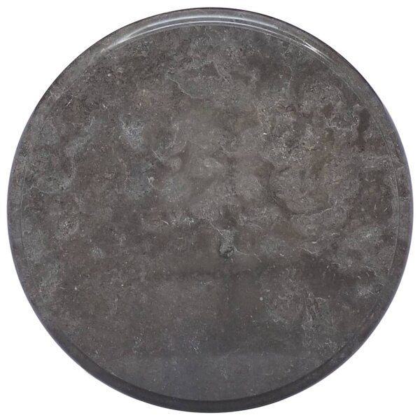 vidaXL Dessus de table Noir Ø40x2 5 cm Marbre