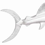 vidaXL Sculpture Argent 91 x 8 x 26 cm Aluminium