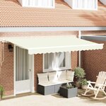 vidaXL Auvent Rétractable Crème 400 x 200 cm Polyester et Aluminium