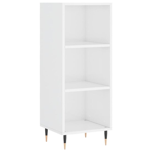 vidaXL Buffet blanc brillant 34 5x32 5x90 cm bois d'ingénierie