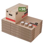 Cartons déménagement premium 54L (60 x 30 x 30 cm) et adhésifs offerts