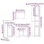 vidaXL Ensemble de meubles salle de bain 4 Pièces bois d'ingénierie
