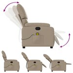 vidaXL Fauteuil de massage inclinable Cappuccino Similicuir