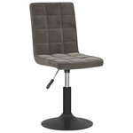 vidaXL Chaises pivotantes à manger lot de 2 gris foncé velours