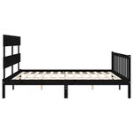 vidaXL Cadre de lit sans matelas noir 200x200 cm bois massif de pin