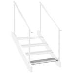 vidaXL Escalier en caillebotis 60x24x7 cm acier galvanisé