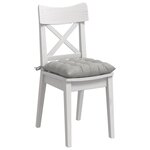 vidaXL Coussins de siège 4 pc Microfibre Gris clair 40 x 40 x 6 cm