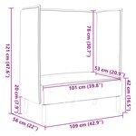 vidaXL Canapé Haut Dossier Bleu 109x56x121 cm Tissu