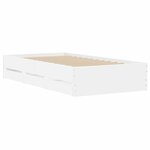 vidaXL Cadre de lit avec tiroirs sans matelas blanc 75x190 cm