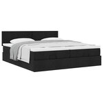 VidaXL Cadre de lit ottoman avec matelas noir 160x200 cm tissu