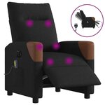 vidaXL Fauteuil de massage inclinable électrique Noir Tissu