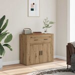 vidaXL Buffet chêne artisanal 80x33x70 cm bois d'ingénierie