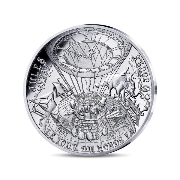 L'Art de la Plume – Le Tour du monde en 80 jours Monnaie de 10€ Argent