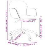 vidaXL Chaise pivotante de bureau Noir Tissu