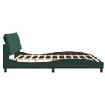 vidaXL Cadre de lit avec LED sans matelas vert foncé 200x200 cm velours